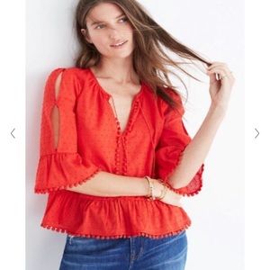 Boho Madewell red blouse
